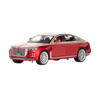 shuishuicui Modelo de Coche de fundición a Escala 1:24, Hongqi H9, Coche Ceremonial, Juguete de fundición a presión - 20 cm, Coleccionable Decorativo de Escritorio para Caballeros(Red)