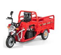shuishuicui Motocicleta de Tres Ruedas a Escala 1:12, Fabricada en China Post, de fundición a presión, Nueva Tendencia, Juguete Coleccionable, decoración de Escritorio para Hombres, 9 Pulgadas(Red)
