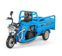 shuishuicui Motocicleta de Tres Ruedas a Escala 1:12, Fabricada en China Post, de fundición a presión, Nueva Tendencia, Juguete Coleccionable, decoración de Escritorio para Hombres, 9 Pulgadas(Blue)