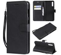 ShuiSu Funda tipo cartera de cuero vegano para Samsung Galaxy A50 A50S A30S, funda protectora con tapa con estilo clásico de color sólido, cierre magnético, función atril y bolsillos para tarjetas