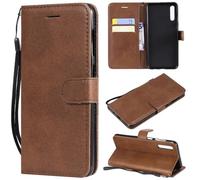 ShuiSu Funda tipo cartera de cuero vegano para Samsung Galaxy A50 A50S A30S, funda protectora con tapa con estilo clásico de color sólido, cierre magnético, función atril y bolsillos para tarjetas