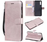 ShuiSu Funda tipo cartera de cuero vegano para Samsung Galaxy A50 A50S A30S, funda protectora con tapa con estilo clásico de color sólido, cierre magnético, función atril y bolsillos para tarjetas