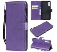 ShuiSu Funda tipo cartera de cuero vegano para Samsung Galaxy A50 A50S A30S, funda protectora con tapa con estilo clásico de color sólido, cierre magnético, función atril, bolsillos para tarjetas (KP1