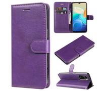 ShuiSu Funda tipo cartera de cuero vegano para Vivo Y55S 2021, funda protectora con tapa con estilo clásico de color sólido, cierre magnético, función atril y bolsillos para tarjetas (KP1), color