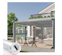 SHUITUKOUU Lona Alquitranada de PVC con Cremallera，Cortinas de Lona Transparente de Vinilo con Cremallera Paneles Laterales de Lona de PVC Transparente con Cremallera (Size : H2xW3.5m/H6.5xW11.4ft)