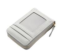 SHUIXIAYUE Cartera corta con cremallera alrededor del monedero con patrón de lichee de color sólido para mujer, gris, Talla única