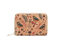 SHUIXIAYUE Cartera corta con cremallera para mujer, diseño retro, de piel sintética, con ranura para tarjetas, multifuncional, juego de tarjetas para mujer, cartera cero, Qb399-urraca, Talla única