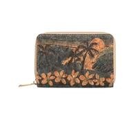 SHUIXIAYUE Cartera corta con cremallera para mujer, diseño retro, de piel sintética, con ranura para tarjetas, multifuncional, juego de tarjetas para mujer, cartera cero, Qb399-thebluecoast, Talla