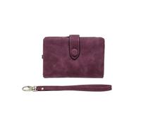 SHUIXIAYUE Cartera corta coreana con hebilla para mujer, con doble descuento, para cambiar tarjetas, morado, Talla única