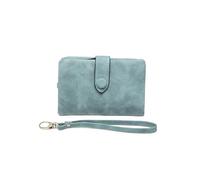 SHUIXIAYUE Cartera corta coreana con hebilla para mujer, con doble descuento, para cambiar tarjetas, verde claro, Talla única