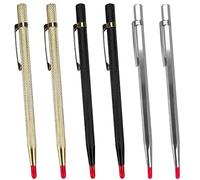 SHUIYUE 6 Piezas Punta De Trazar Scriber De Carburo De Tungsteno Pluma Grabado Herramienta De Trazado Para Marcar En Madera, Metal, PláStico, CeráMica (Oro, Plata, Negro)