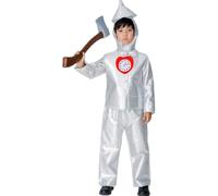 Shukqueen Disfraz de leñador de hojalata para niños, traje de Halloween con parte superior, pantalón, sombrero y reloj, talla S