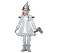 Shukqueen Disfraz de leñador de lata para niña, falda de Halloween, sombrero, pantalones y rodilleras, talla L
