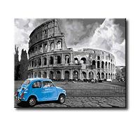 Shukqueen - Kit de pintura al óleo por números, pintura acrílica, pintura del Coliseo de Roma, para adultos, de 40,6 x 50,8 cm, Framed Canvas