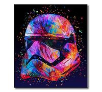 Shukqueen Kit de pintura por números para adultos con pinceles, pigmento, lienzo, kit de pintura para niños, principiantes, 16 x 20 pulgadas, soldado de asalto (sin marco)