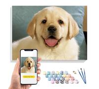 Shukqueen Kit de pintura por números para adultos, pintura de números personalizada de tu propia foto, lienzo enrollado, sin marco, 40 x 50 cm