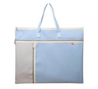 Shulaner Portafolio de arte con cremallera y asa, bolsa Oxford de gran capacidad, contenedor de almacenamiento para dibujar, bocetos, fotografía, póster, archivos, documentos, tamaño A3 (azul, A3)