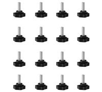 SHULLIN 16 tornillos de cabeza M5, tornillo de palanca estrella, tornillo moleteado, tornillos de mango estrella roscado para equipos industriales de máquinas (M5x20mm)