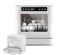 SHUMIAO Minilavavajillas con Depósito de Agua, Portátil de Encimera, 4 Modos de Limpieza, Agua Caliente a 75 °c, 5 L de Consumo de Agua, Ideal para Apartamentos, Dormitorios y Autocaravanas