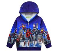 shumintaojin Sudaderas con capucha para niños, ropa de moda, sudaderas de manga larga, con cremallera de dibujos animados, para disfraz, 6-12 años