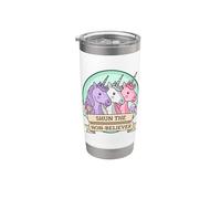 Shun The Non-Believer Funny Charlie Unicorn Sarcasmo Meme Vaso térmico de acero inoxidable de doble pared