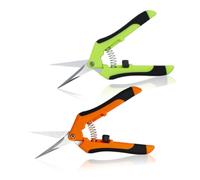 SHUNCHG 2 Piezas Tijeras de Podar Acero Inoxidable Tijeras de Podar pequeñas Jardinería Tijeras de Mano Tijeras de Cosecha para Plantas Flores Fruta Hortalizas Seto Ramo