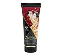 Shunga Crema de Masaje, Aroma de Vino Espumoso con Fresas, Color Blanco - 200 ml