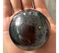 Shungite Ball Stone Crystal Ball Quartz Point Sphere Protection Ornaments Ore Minerals Home Decoration Room (Size : 5-6cm)