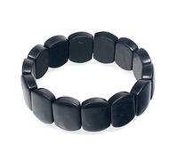 Shunguita de Piedra Natural Pulsera Proteccion Para Hombre Y Mujer (Tamaño de la muñeca: M 6,5 pulgadas)