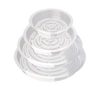 shunkyang Paquete de 12 platillos para plantas, platillo de plástico transparente, bandeja duradera para macetas, platillos de flores, platillos para macetas, bandejas para macetas de 6, 8, 10 y 12