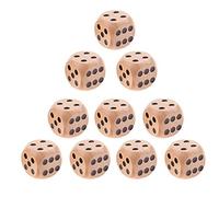 Shuny 10 Pcs Dados de Puntos, Número Mahjong Dados, 16 mm Dados de Madera, Juego de Mesa con Dados, Madera Dados Log Color Punto, Divertido para Aprender el Cálculo Mental y Las Matemáticas Juego