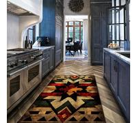 SHUODAOCO Alfombras Grandes 60x90cm Alfombras Antideslizantes Lavables Alfombra Abstracta Vintage con patrón de Estampado de Angustia para Sala de Estar Dormitorio Comedor Resistente a la Suciedad