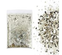 SHUOHONG 100g Purpurina Cara Festival, 3 Tamaños Mezclados Glitter Maquillaje, Brillantes para la Cara, Purpurina Pelo, Brillo Uñas para Manualidades Brillante Decoración Festival (Champán)