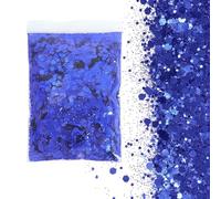 SHUOHONG 100g Purpurina Cara Festival, 3 Tamaños Mezclados Glitter Maquillaje, Brillantes para la Cara, Purpurina Pelo, Brillo Uñas para Manualidades Brillante Decoración Festival (Azul Real Profundo)