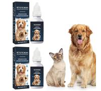 SHUOHONG 2 Piezas Gotas para los Ojos para Mascotas, Limpiador Ojos Perros y Gatos, Previene Problemas Oculares, Limpia e Hidrata los Ojos y Elimina Legañas o Suciedad y Acción Rápida
