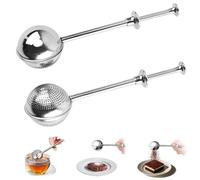 SHUOHONG 2 Piezas Infusor de Te de Acero Inoxidable, Filtro Te Infusor en Forma de Bola, Colador de Té para Té Suelto, Colador de Malla Fina, Tetera Infusiones Apto para Teteras, Tazas de Té