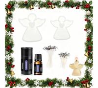 SHUOHONG 2 Piezas Moldes de Silicona para Velas 3D Ángel Kit Velas Aromaticas Fabricacion Moldes para Resina Epoxi Candle Making Kit Hacer Caseras Fundir Jabón Yeso Manualidades