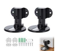SHUOHONG 2 Piezas Tope Puerta Magnetico, Tope Retenedor Puerta Magnético, Topes para Puertas Suelo con Iman (Negro)