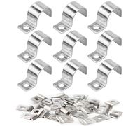 SHUOHONG 20 Piezas Abrazaderas Metalicas de Tubo en U, Abrazaderas Metalicas para Tubos, Grapas para Cables Pared, Abrazaderas de Acero Inoxidable, Abrazaderas Para Tubos para Cable Ø 20 mm