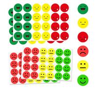 SHUOHONG 2400 Piezas Pegatinas de Recompensa Educativa, Pegatinas Caras Sonrientes/Tristes Gomets Smile, Pegatinas Infantiles, Pegatinas Redondas, Pegatinas Colores para Profesores y Niños