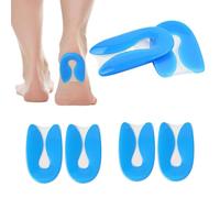 SHUOHONG 3 Pares Taloneras Silicona, Almohadillas de Gel para Talones, Aliviar Fascitis Plantar Plantilla Espolon Calcaneo, Plantillas Talon para Fascitis Plantar, Espolon Calcaneo, Tendinitis (L)