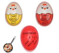 SHUOHONG 3 Piezas Temporizadores para Huevos Cocidos (Suave/Medio/Duro), Reloj de Huevo para Cocinar, Egg Cooking Timer, Egg Timer, Selección del Grado de Madurez Según el Cambio de Color