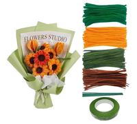 SHUOHONG 300 piezas de cepillos de inodoro de colores para manualidades, cepillos para tubos, tallos de tubos de chenilla palitos para bricolaje manualidades decorativas decoración navideña (amarillo)