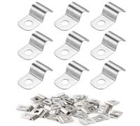 SHUOHONG 50 Piezas Abrazaderas Metalicas de Tubo en U, Abrazaderas Metalicas para Tubos, Grapas para Cables Pared, Abrazaderas de Acero Inoxidable, Abrazaderas Para Tubos para Cable Ø 6 mm