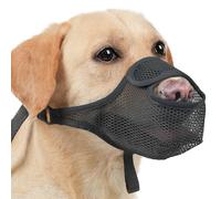 SHUOHONG Bozales de Boca de Perro Transpirable de Malla de Nylon, Bozal para Perros Grandes, Bozal Antiladridos (Negro-XXL)