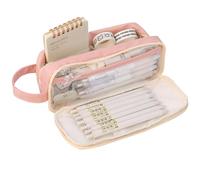 SHUOHONG Grande Estuche Escolar, Material Escolar Estuches Organizador Portalapices, Estuches Escolares, Estuche Niña de Lápices, Estuche Grande para Niñas Niños Adolescentes Estudiantes (Rosa)