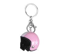 SHUOHONG Llavero Moto de Casco, Porta Chaves con Diseño de Casco de Motocicleta 3D, Keychain Cierre de Langosta Casco Moto, Llavero Personalizado Moto para Regalo de Cumpleaños (Rosa)