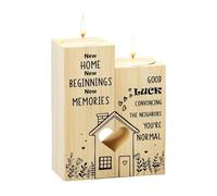 SHUOHONG Portavelas de Madera, Vela de Madera como Regalo, Regalo de Inauguración de La Casa, Regalos de Inauguración del Apartamento, Regalos de Cumpleaños para Mujeres para Mejor Amiga, Colega