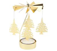 SHUOHONG Portavelas Giratorio Dorado, Portavelas Decoracion, Porta Velas Decorativas, Centros Decorativos de Mesa, Candelabros Decorativos de Velas para Navidad, Cumpleaños, Boda, Centro de Mesa (T)