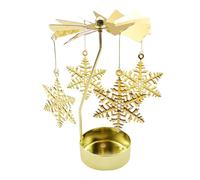 SHUOHONG Portavelas Giratorio Dorado, Portavelas Decoracion, Porta Velas Decorativas, Centros Decorativos de Mesa, Candelabros Decorativos de Velas para Navidad, Cumpleaños, Boda, Centro de Mesa (S)